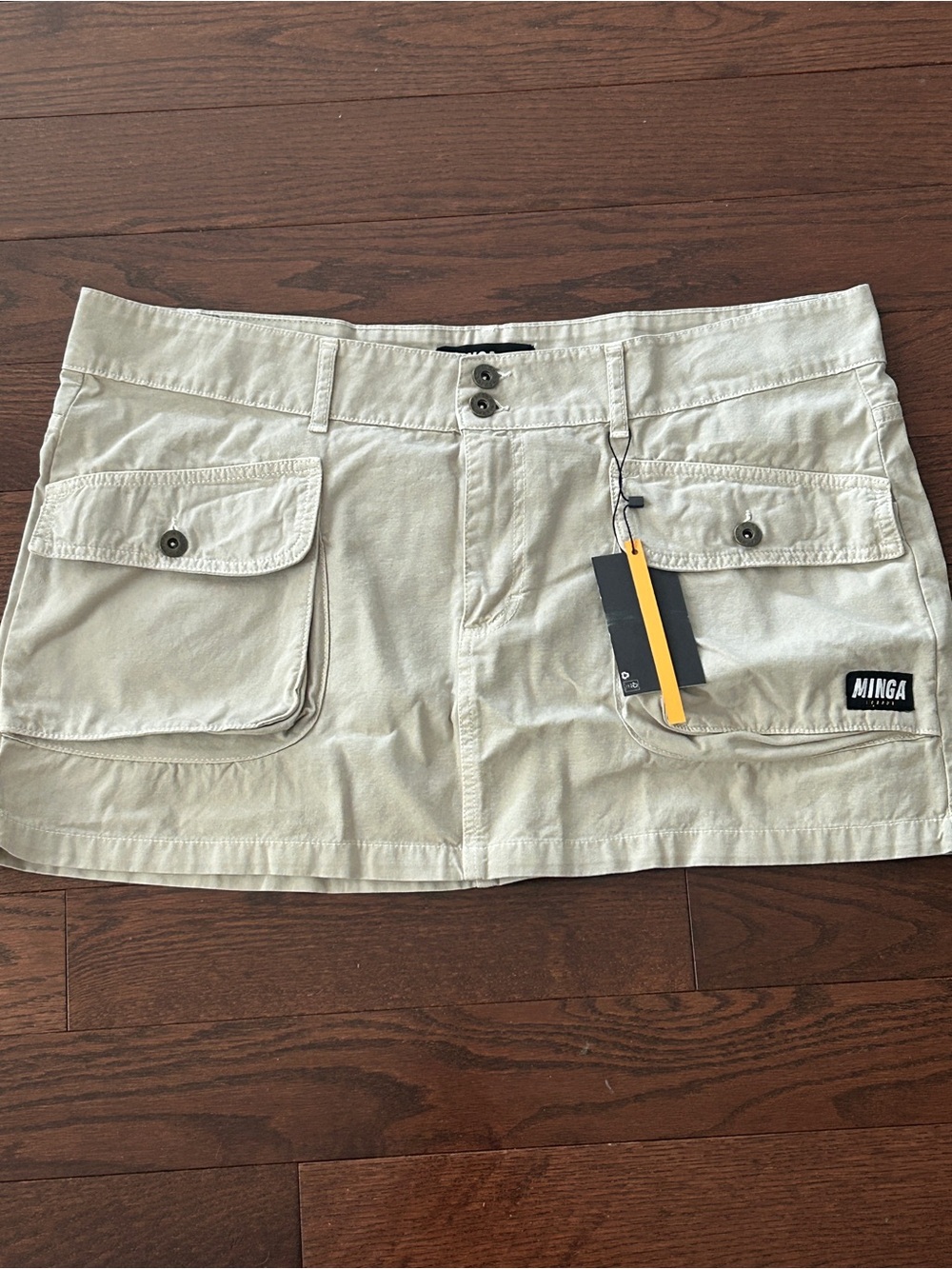 NWT Shay beige Cargo Mini Skirt 36”
